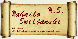 Mahailo Smiljanski vizit kartica